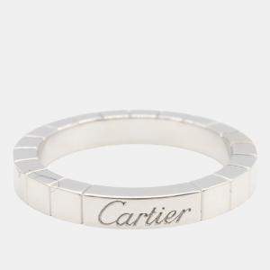 Cartier 18K White Gold Lanieres Band Ring EU 54