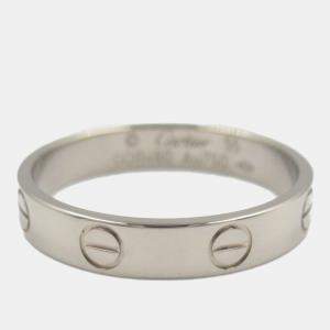 Cartier 18K White Gold Mini Love Ring EU 55