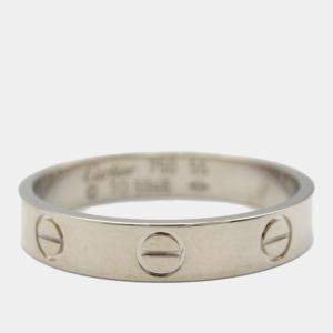 Cartier 18K  White Gold Love Ring EU 55