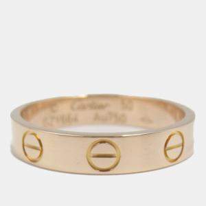 Cartier 18K Pink Gold Mini Love Ring EU 50