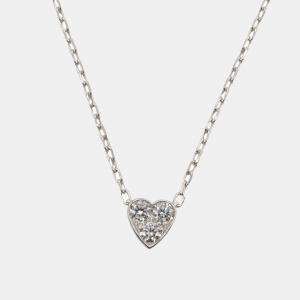 Cartier 18K White Gold Mini Heart of Cartier Diamond Necklace