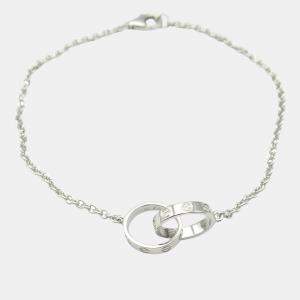Cartier 18K White Gold Love Interlocking Loop Bracelet