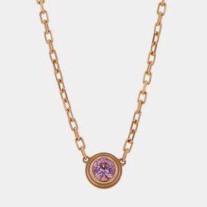 Cartier 18K Pink Gold Sapphire D'amour Pendant Necklace