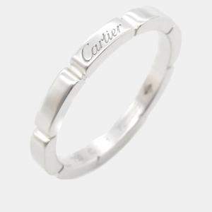 Cartier 18K White Gold Mallion Panthere Ring EU 59