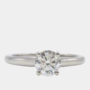 Cartier Solitaire Platinum 0.7 Ct Diamond Ring EU 49