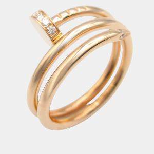 Cartier Juste Un Clou 18K Rose Gold, Diamond Ring EU 50