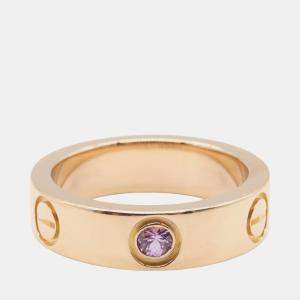 18K Rose Gold and Pink Sapphire Classic Love Ring