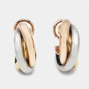 Cartier Trinity 18k Three Tone Gold Earrings