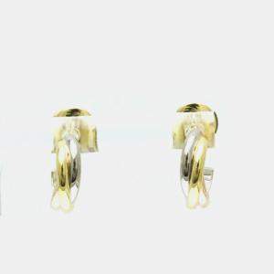 Cartier 18K Yellow, Rose, White Gold Trinity Earring