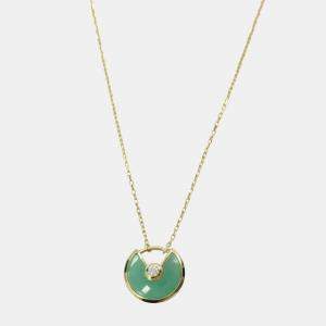 Cartier Amulette De Cartier 18K Yellow Gold, Diamond Pendant Necklace