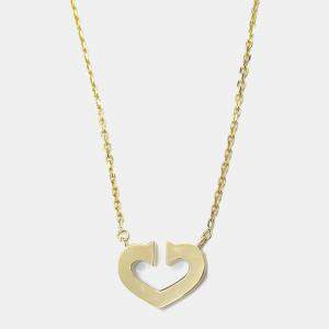 Cartier C De Cartier Heart 18K Yellow Gold Pendant Necklace