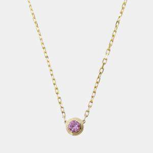 Cartier D'amour 18K Rose Gold and Sapphire Pendant Necklace