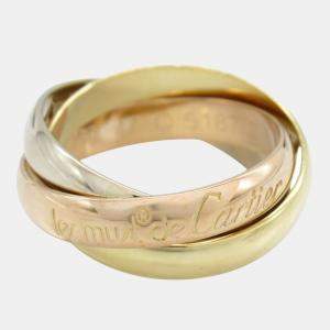 Cartier Trinity 18K Yellow, Rose, White Gold Band Ring EU 47