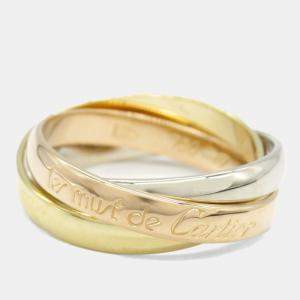Cartier Trinity 18K Yellow, Rose, White Gold Band Ring EU 49