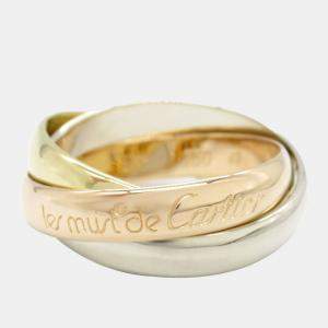 Cartier Trinity 18K Yellow, Rose, White Gold Band Ring EU 49