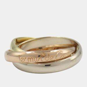 Cartier Trinity 18K Yellow, Rose, White Gold Band Ring EU 52