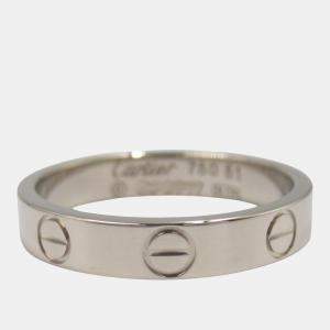 Cartier Love 18K White Gold Band Ring EU 51
