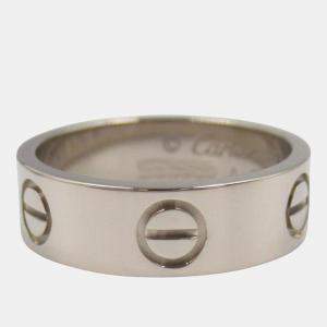 Cartier Love 18K White Gold Love Band Ring EU 50