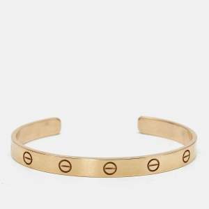 Cartier Love 18k Rose Gold Open Cuff Bracelet 18