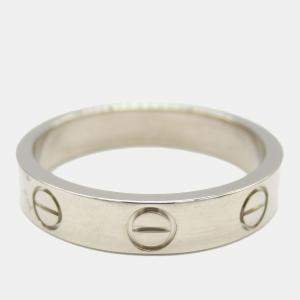 Cartier Love 18K White Gold Band Ring EU 50