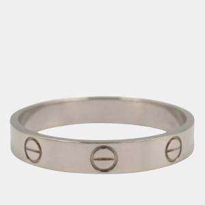 Cartier Love 18K White Gold Band Ring EU 62