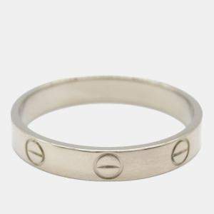 Cartier Love 18K White Gold Band Ring EU 58