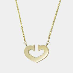 مملوكة مسبقًا Cartier C De Cartier Heart 18K Yellow Gold Pendant Necklace