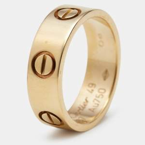 Pre Owned Cartier Love 18k Yellow Gold Classic Model Ring Size 49