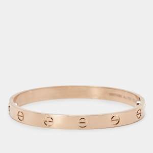 Cartier Love 18k Rose Gold Classic Model Bracelet 17