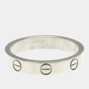 Cartier Love 18K White Gold Band Ring EU 52