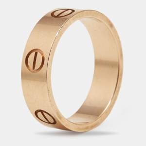 Cartier Love 18k Rose Gold Classic Model Ring Size 55