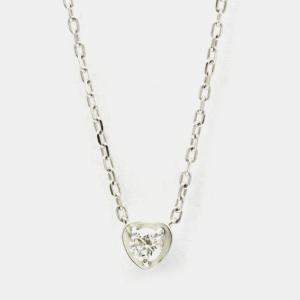 Pre Owned Cartier D'Amour Heart 18K White Gold Diamond Necklace 