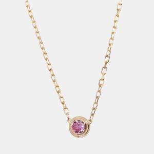 Pre Owned Cartier D'amour 18K Rose Gold and Pink Sapphire Pendant Necklace