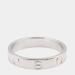 Pre Owned Cartier Love 18K White Gold Band Ring EU 51