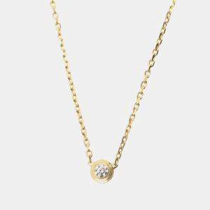 Pre Owned Cartier D'amour Diamond 18K Yellow Gold Necklace