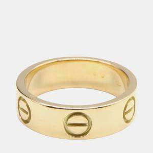 Cartier Love 18K Yellow Gold Band Ring EU 50