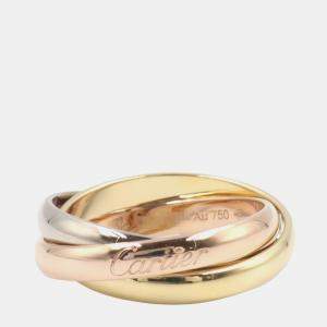 Cartier Trinity 18K Yellow, Rose, White Gold Band Ring EU 54