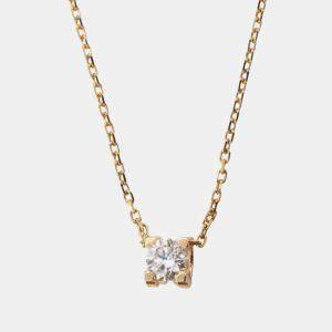 Cartier C De Cartier 18K Rose Gold and Diamond Pendant Necklace