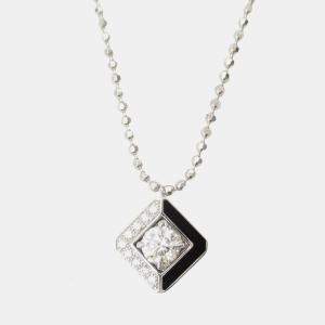 Cartier Galanterie de Cartier Black Lacquer Diamond Necklace 