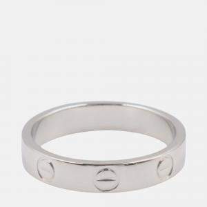 Pre Owned Cartier 18K White Gold Small Love Ring EU 51