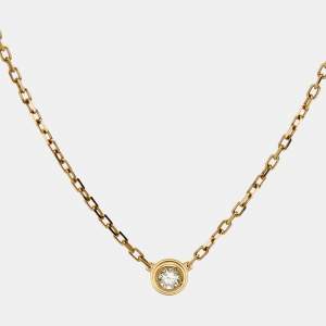 مملوكة مسبقًا Cartier  d'Amour Diamond 18k Yellow Gold Small Model Necklace
