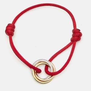 مملوكة مسبقًا سوار كارتييه ترينيتي ألماس وذهب عيار 18 ثلاثي الألوان بحبل