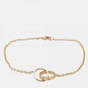Pre Owned Cartier Love Interlocking 18K Rose Gold Bracelet