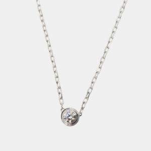 مملوكة مسبقًا Cartier D'amour Small 18K White Gold Diamond Necklace