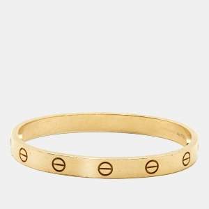 Pre Owned Cartier Love 18k Yellow Gold Classic Model Bracelet 16