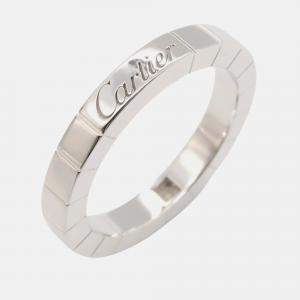 Pre Owned Cartier Lanieres 18K White Gold Diamond Ring EU 49
