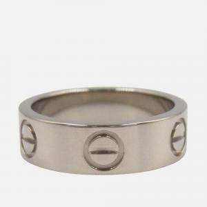 Pre Owned Cartier Love 18K White Gold Band Ring EU 48