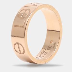 Pre Owned Cartier Love 18k Rose Gold Wedding Band Ring Size 50
