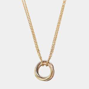 Pre Owned Cartier Trinity 18K Yellow, Rose, White Gold Necklace