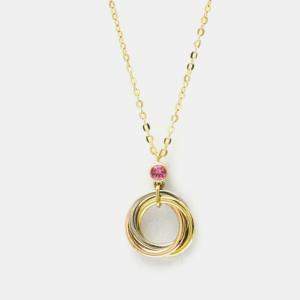 Pre Owned Cartier Trinity 18K Yellow, Rose, White Gold Pendant Necklace